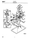 BURNER PARTS Diagram and Parts List for FGC6X9XECC  Frigidaire Cooktop