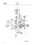 BURNER Diagram and Parts List for FGC36S9JBA  Frigidaire Cooktop