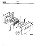 DOOR Diagram and Parts List for MEF402WCWA  Frigidaire Range