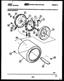 HEATING AND HOUSING Diagram and Parts List for DE24P2DYA  Gibson Dryer