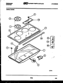 CABINET AND CONTROL PARTS Diagram and Parts List for MR25N1  Frigidaire Cooktop