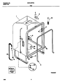TUB Diagram and Parts List for MDB122RFS0  Frigidaire Dishwasher
