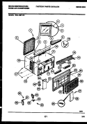 CABINET PARTS Diagram and Parts List for WAL129P1A1  Frigidaire Air Conditioner
