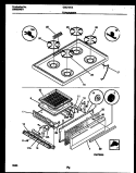 COOKTOP AND BROILER DRAWER PARTS Diagram and Parts List for CGC1M1WXG  Gibson Range