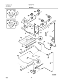 BURNER Diagram and Parts List for FGFB55ASC  Frigidaire Range