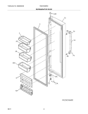REFRIGERATOR DOOR Diagram and Parts List for EI23CS65KS0  Electrolux Refrigerator
