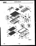 SHELVES AND SUPPORTS Diagram and Parts List for WRT21FGAZ0  Frigidaire Refrigerator