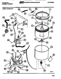 WASHER - TUBS, HOSES Diagram and Parts List for LCE462LL2  Frigidaire Washer