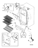 CABINET Diagram and Parts List for FFU17FK1CW0  Frigidaire Freezer