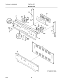 BACKGUARD Diagram and Parts List for FGEF3041KFE  Frigidaire Range