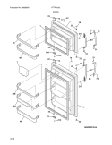 DOOR Diagram and Parts List for FFTR2126LM3  Frigidaire Refrigerator