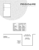 COVER Diagram and Parts List for DFHT1843MS2  Frigidaire Refrigerator