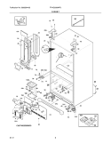 CABINET Diagram and Parts List for FPHG2399MF0  Frigidaire Refrigerator