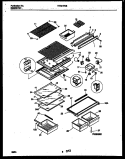 SHELVES AND SUPPORTS Diagram and Parts List for TRT21PNBD0  Tappan Refrigerator