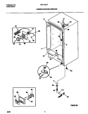 CABINET / CONTROL / SHELVES Diagram and Parts List for MFU14D2FW1  Frigidaire Freezer