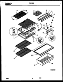 SHELVES AND SUPPORTS Diagram and Parts List for TSX130HN2D  Kelvinator Refrigerator