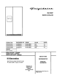 COVER Diagram and Parts List for GLRS267ZAW4  Frigidaire Refrigerator