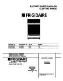 COVER Diagram and Parts List for FEF363SGWA  Frigidaire Range