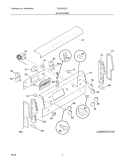 BACKGUARD Diagram and Parts List for FES367ECC  Frigidaire Range