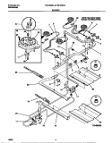 BURNER Diagram and Parts List for FGF353CATE  Frigidaire Range