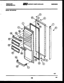 REFRIGERATOR DOOR PARTS Diagram and Parts List for FPCI19VPL0  Frigidaire Refrigerator
