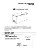 COVER Diagram and Parts List for WFC07M2AW1  Westinghouse Freezer