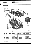 RACKS AND TRAYS Diagram and Parts List for DW2558PW1  Frigidaire Dishwasher