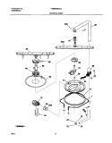 MOTOR & PUMP Diagram and Parts List for FDB658RAC0  Frigidaire Dishwasher