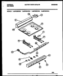 BACKGUARD, COOKTOP AND BURNER PARTS Diagram and Parts List for MPF500PBDA  Frigidaire Range