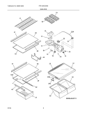 SHELVES Diagram and Parts List for FRT18KG4DW0  Frigidaire Refrigerator