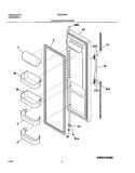 REFRIGERATOR DOOR Diagram and Parts List for FRS23R4AW9  Frigidaire Refrigerator