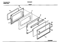 DOOR Diagram and Parts List for TGF354SCDB  Tappan Range