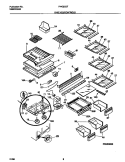 SHELVES / CONTROLS Diagram and Parts List for F44Q22JTW0  Frigidaire Refrigerator