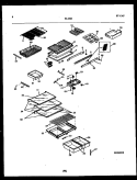 SHELVES AND SUPPORTS Diagram and Parts List for 95-2192-32-00  Tappan Refrigerator
