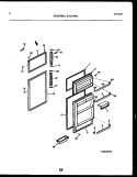 DOOR PARTS Diagram and Parts List for ATG170NCD2  Frigidaire Refrigerator