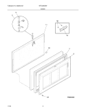 DOOR Diagram and Parts List for WFC09M3BW3  Westinghouse Freezer