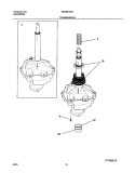TRANSMISSION Diagram and Parts List for GES831AS2  Gibson Washer Dryer Combo