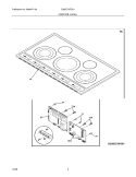 CONTROLS Diagram and Parts List for E36EC70FSS1  Electrolux Cooktop