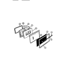 OVEN DOOR Diagram and Parts List for CGC4C6DXC  Gibson Range