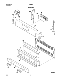 BACKGUARD Diagram and Parts List for TGF363AUB  Tappan Range