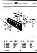 CONSOLE AND CONTROL PARTS Diagram and Parts List for SU770NXR1  Frigidaire Dishwasher