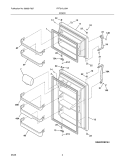 DOOR Diagram and Parts List for FRT21IL6JW1  Frigidaire Refrigerator