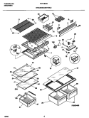 SHELVES / CONTROLS Diagram and Parts List for FRT18NNCW0  Frigidaire Refrigerator