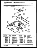 BURNER BOX PARTS Diagram and Parts List for GF780KXW3  Frigidaire Range