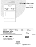 COVER Diagram and Parts List for FGF366CCB  Frigidaire Range