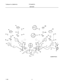 BURNER Diagram and Parts List for FGC36S5ECA  Frigidaire Cooktop