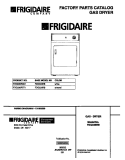 COVER Diagram and Parts List for FDG336RBS1  Frigidaire Dryer
