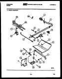 BURNER, MANIFOLD AND GAS CONTROL Diagram and Parts List for GG26PCW4  Frigidaire Range