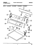 CONSOLE, CONTROLS, TOP PANEL Diagram and Parts List for FDE336RBS1  Frigidaire Dryer