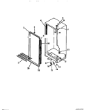CABINET HINGES, APRON, DOOR MOULDIN Diagram and Parts List for UF13DL1  Frigidaire Freezer